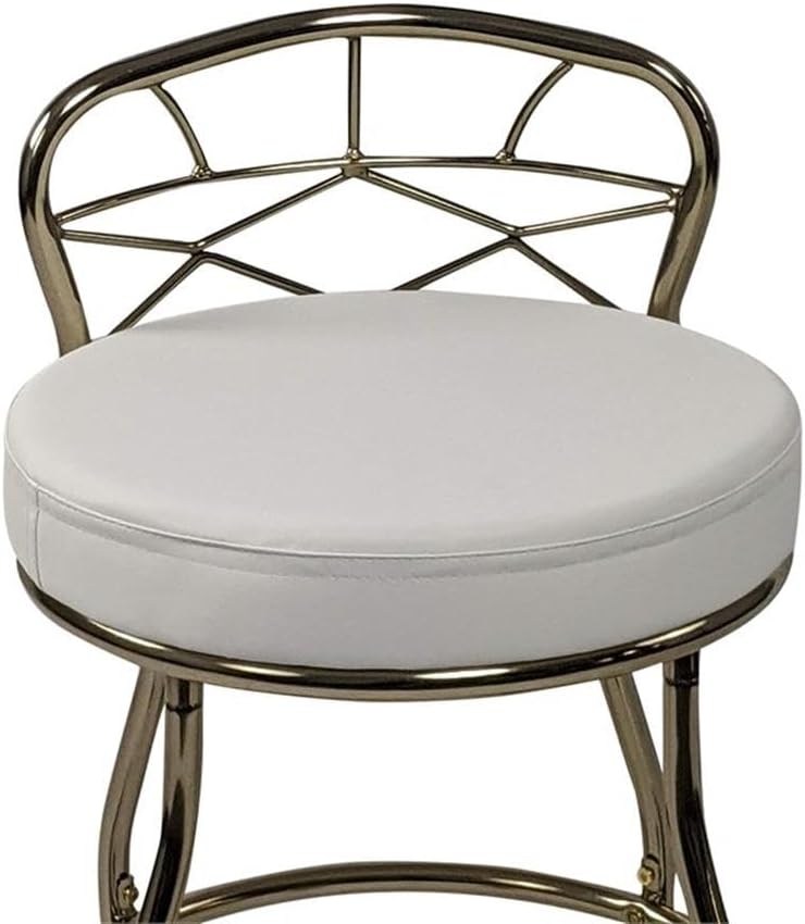 Carolina Classic Diana X-Back Vanity Bench with Casters in Gold