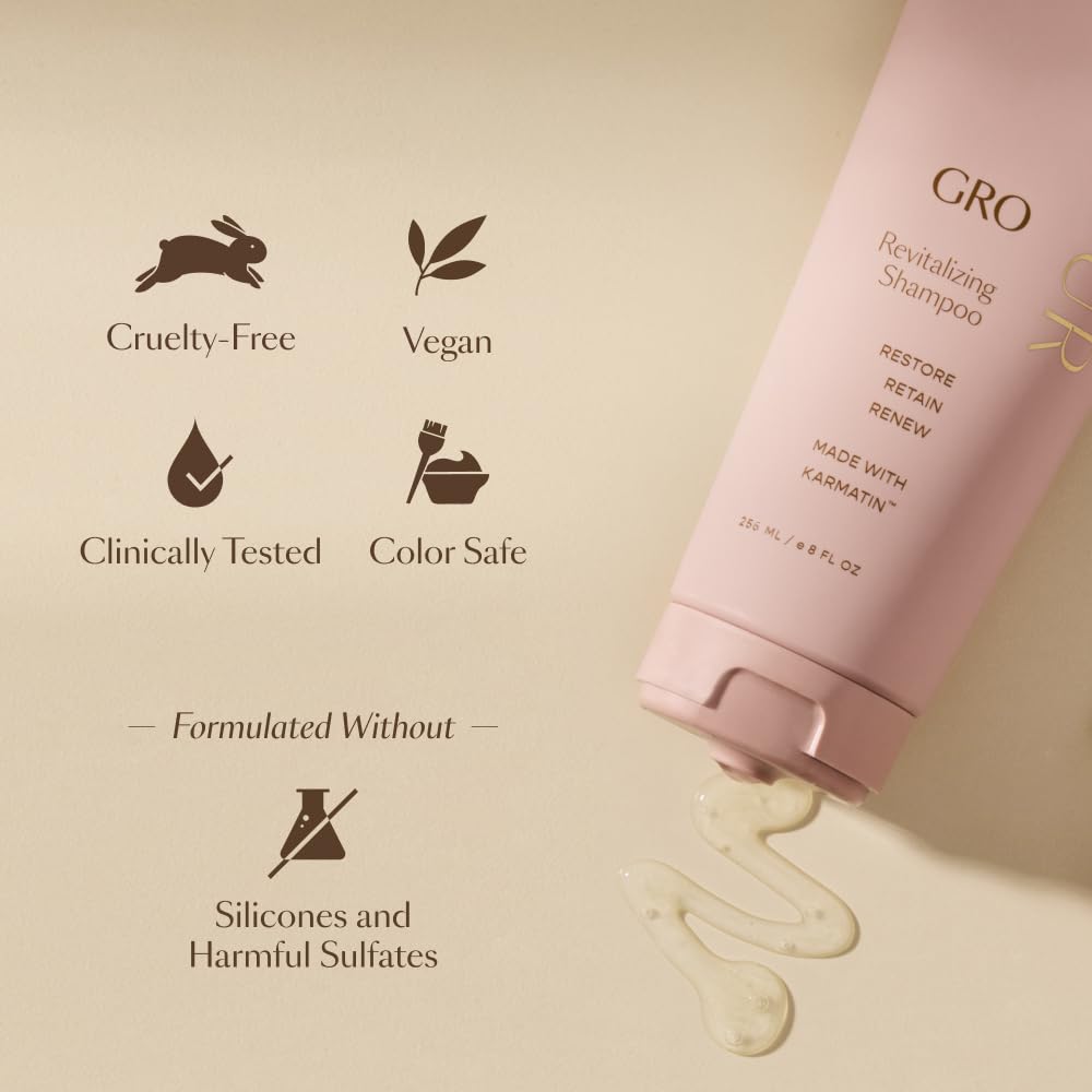 Vegamour The Everyday Kit Includes GRO Revitalizing Shampoo & Conditioner and GRO Dry Shampoo for Thinning Hair