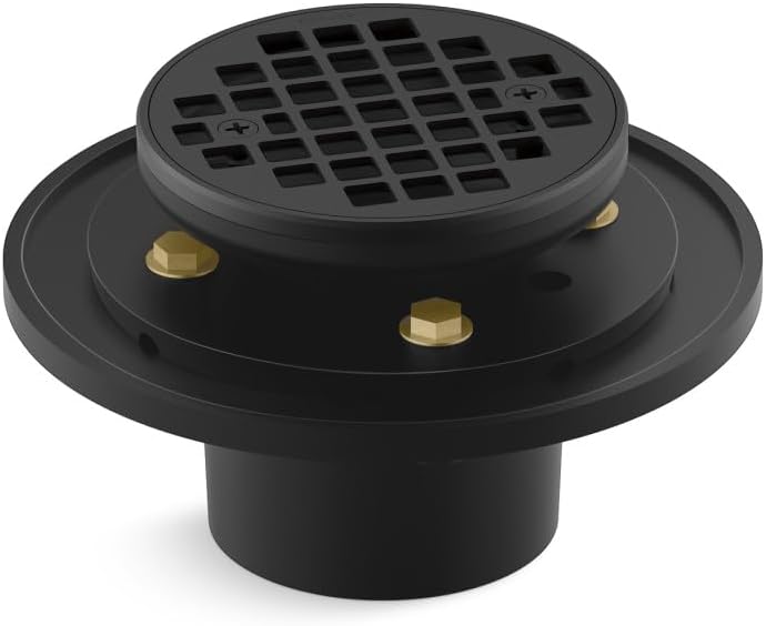 KOHLER K- 22671-BL ROUND DESIGN TILE-IN SHOWER DRAIN, Matte Black