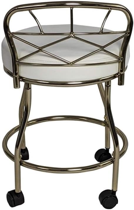 Carolina Classic Diana X-Back Vanity Bench with Casters in Gold