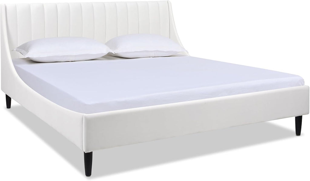 Jennifer Taylor Home Aspen Vertical Tufted Modern Headboard Platform Bed Set