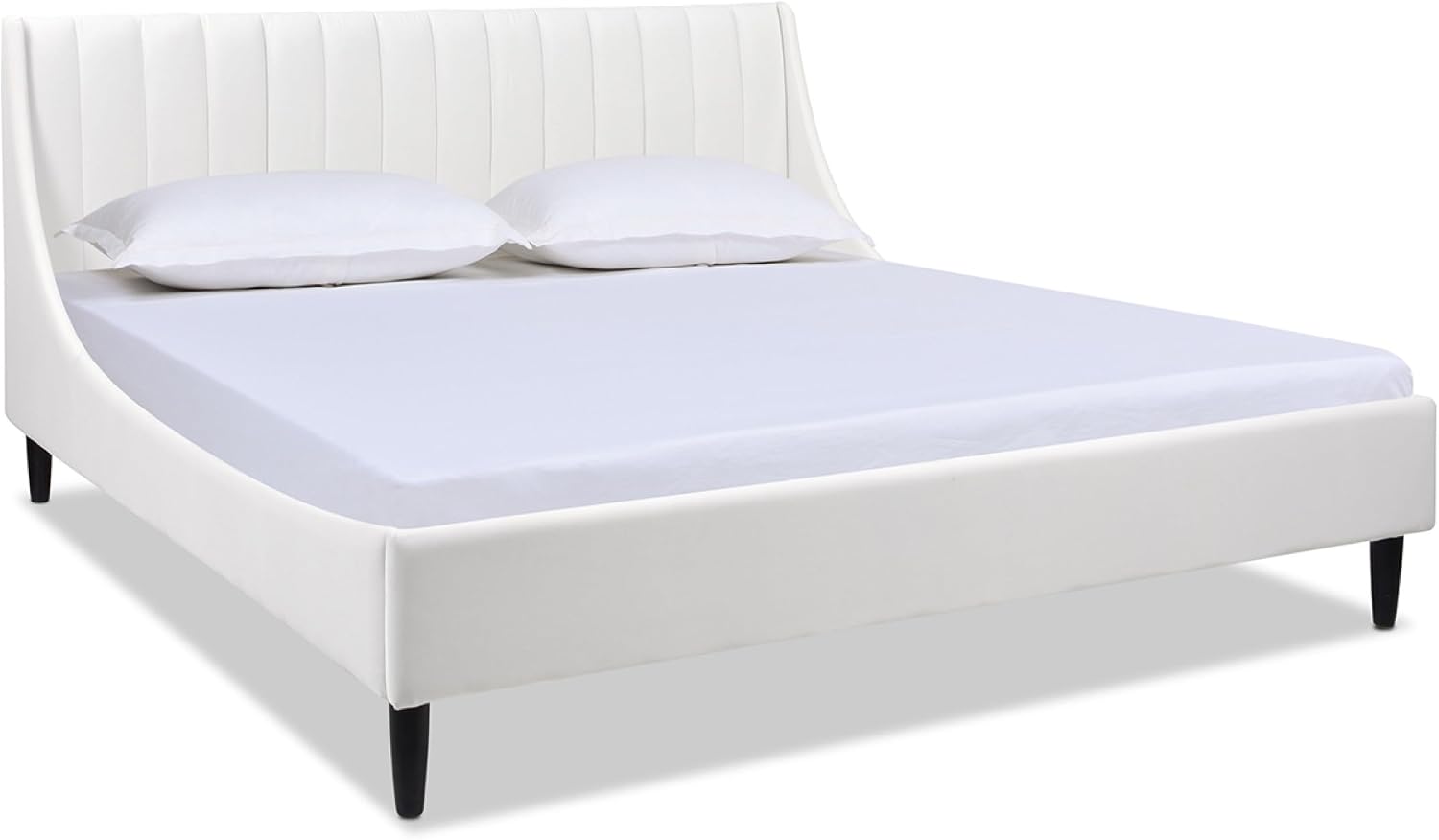 Jennifer Taylor Home Aspen Vertical Tufted Modern Headboard Platform Bed Set