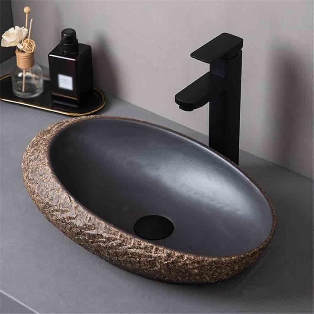 Bathroom Sinks Small Countertop Basin Spiral Washbasin Household Bathroom with Accessories Console Sinks(