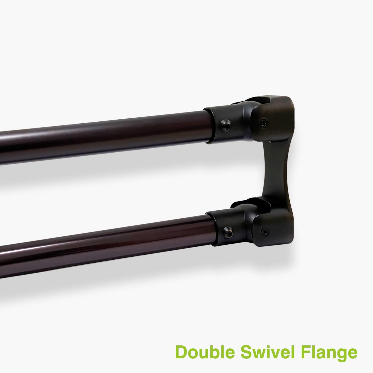 Naiture 48'' Aluminum Double Straight Shower Curtain Rod, Oil Rubbed Bronze Finish