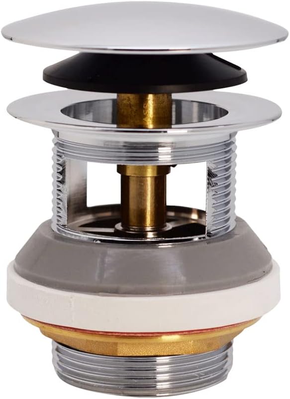 Westbrass D980LTBAA-26 Integrated Overflow Drain Trim Kit with Illusionary No-Hole Overflow and PVC Adapter, Brass, Polished Nickel