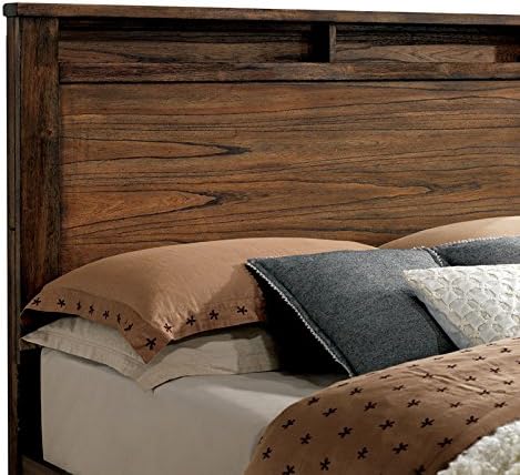 24/7 Shop at Home Traditional Oak Finish King Size 6-Piece Bedroom Set