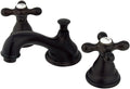 Kingston Brass KS5565AX+ Royale Widespread Lavatory Faucet with Brass Pop-Up Drain, Oil Rubbed Bronze Finish