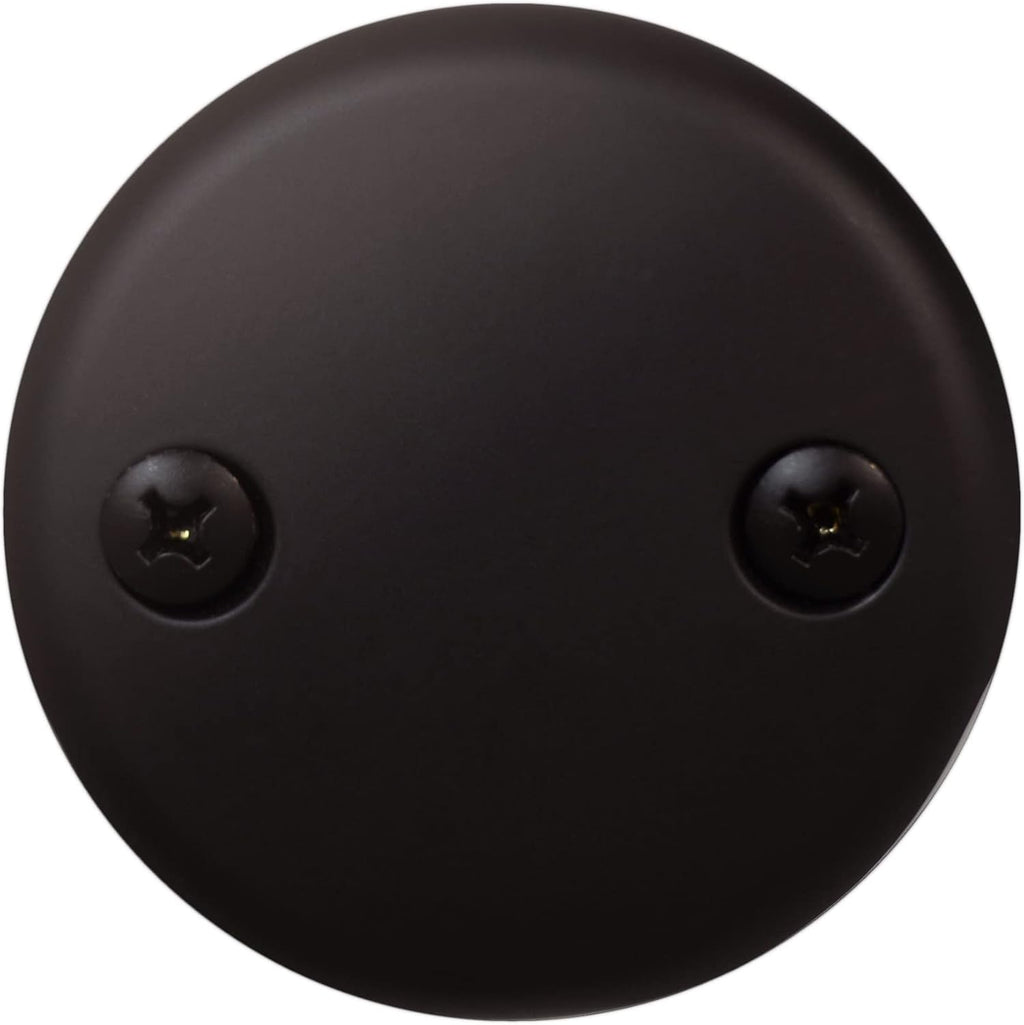 Westbrass 593244-12-12 14' x 1-1/2' White Tubular Bathtub Waste & Overflow Assembly with Tip-Toe Drain Plug and 2-Hole Faceplate, Oil Rubbed Bronze (12-Pack)