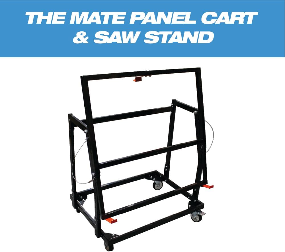 LAUCO Mate Panel Cart and Stand – Mobile Base Stand Contains Rubber Rolling 4' Casters – Mobile Workbench for Tools, Woodworking Tools and Accessories [87280]