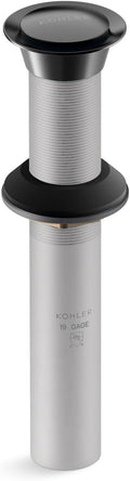 Kohler K-33151-2BL Bathroom sink clicker drain without overflow, Blackened Bronze