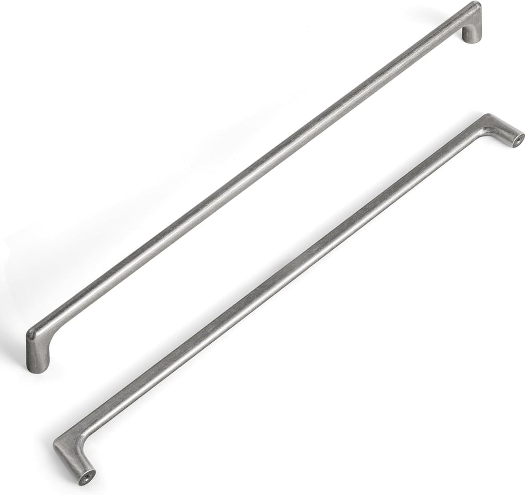 Goo-Ki Antique Silver Cabinet Pullls with 12.6 ''（320mm Hole Centers- Retro Style Zinc Alloy Cabinet Handles for Dresser,Wardrobe,Cupboard-,6 Pack
