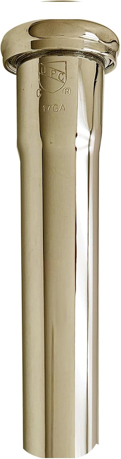 Westbrass D422-25-01 1-1/2' x 8' Slip Joint Extension Tube, Polished Brass (25-Pack)
