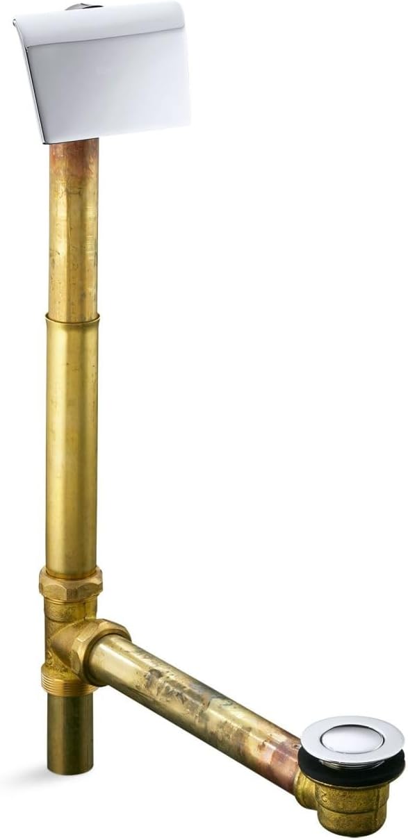 Kohler K-7147-AF-TT Tea-for-Two 1/2 inch Countoured Pop-up Drain and Overflow, Vibrant Titanium