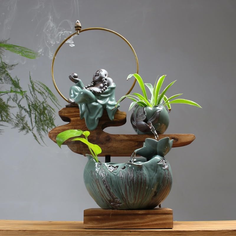Tabletop Fountains Creative Water Ornaments Desktop Fountain Humidifier Living Room Porch TV Cabinet Desktop Fountain Indoor Tabletop Water Fountain