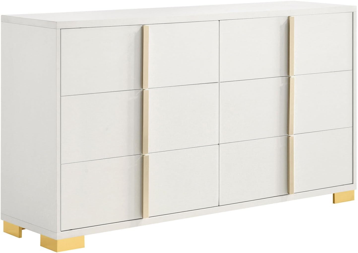 HomeStock Elegant Escape 5-Piece Eastern King Bedroom Set White