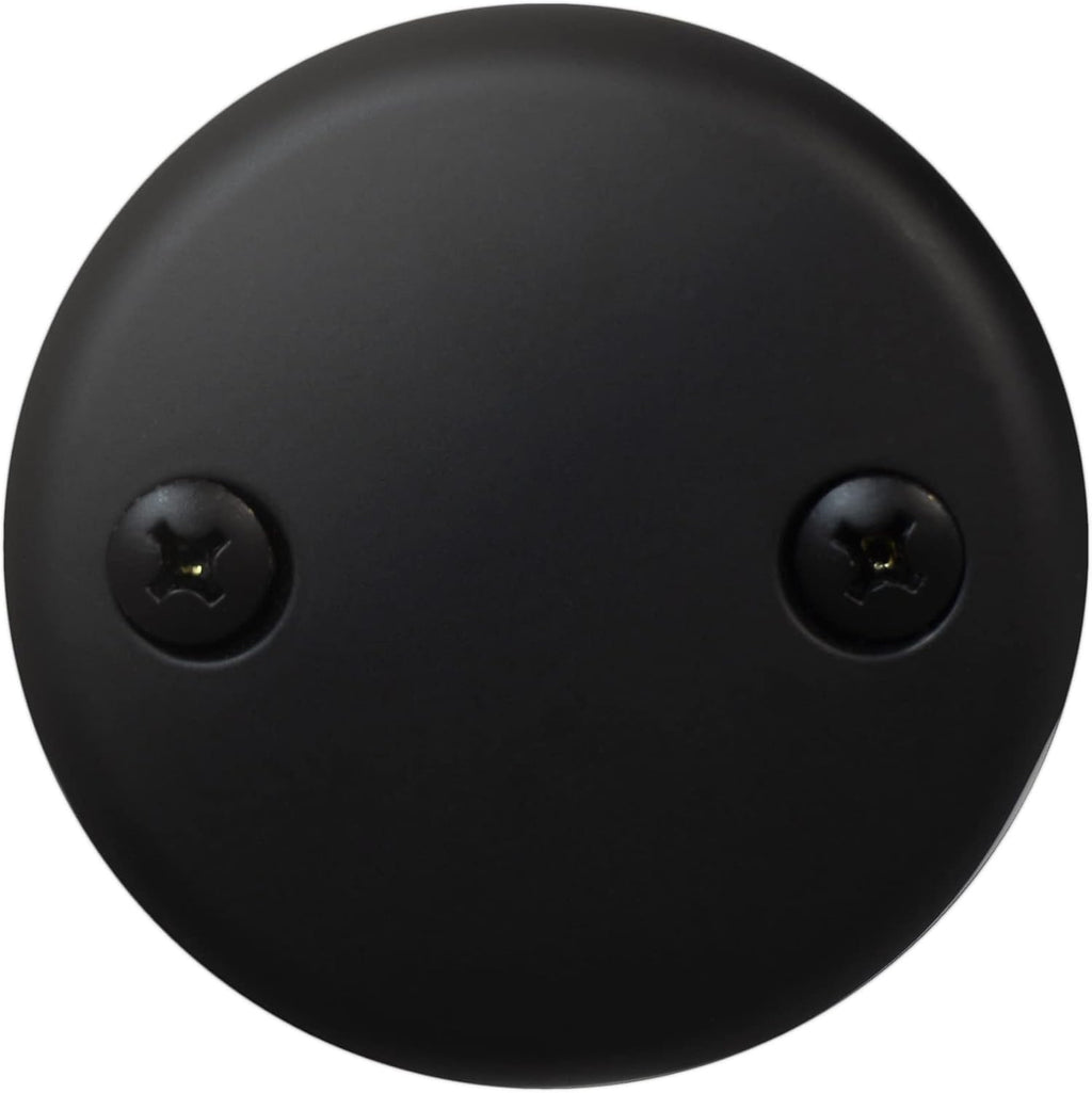 Westbrass D4942-12-62 1-1/2' x 12' Bath Waste & Overflow Assembly with Two-Hole Faceplate Cover and Twist & Close Drain Plug-SCH. 40 PVC, 12-Pack, Matte Black
