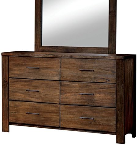 24/7 Shop at Home Traditional Oak Finish King Size 6-Piece Bedroom Set