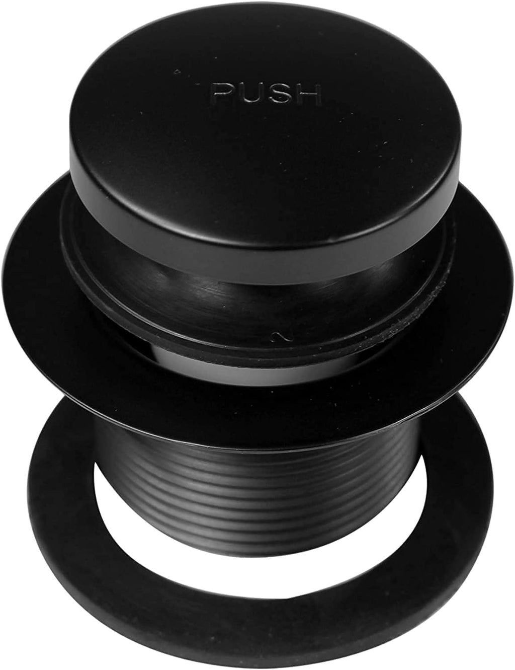 Westbrass A326-62 22-1/2' Brass Bath Waste & Overflow Assembly with Tip-Toe Drain Plug and 2-Hole Faceplate, Matte Black