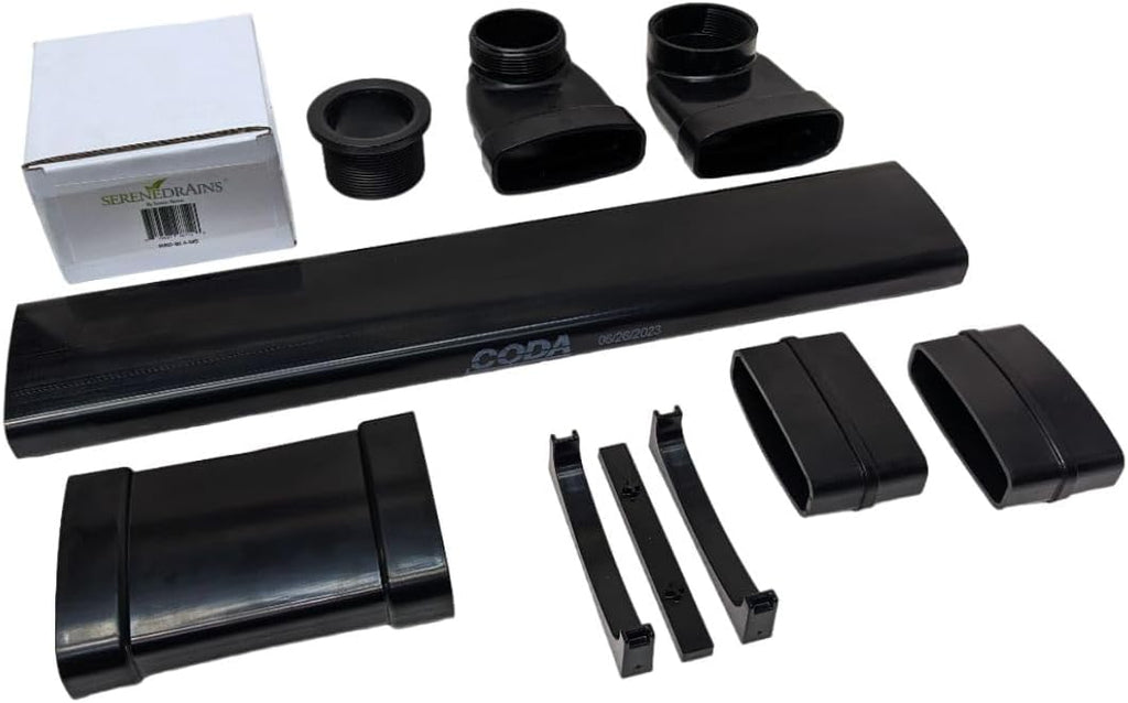 CODA The Shower Drain Relocator Mover with SereneDrains Stainless Steel 4' Square Shower Drain (Oil Rubbed Bronze Drain)