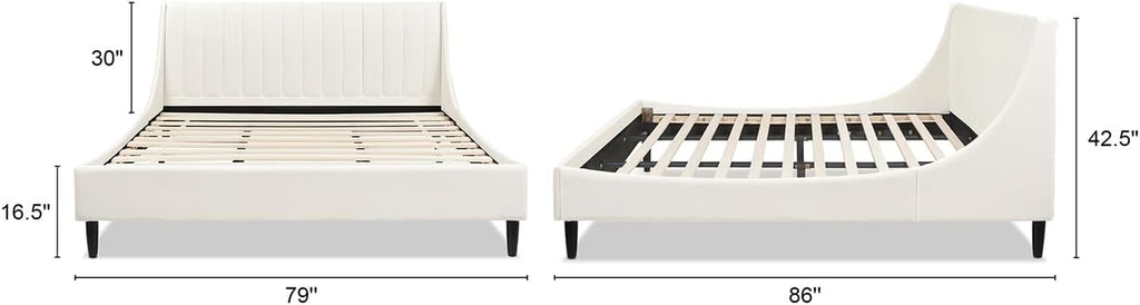 Jennifer Taylor Home Aspen Vertical Tufted Modern Headboard Platform Bed Set