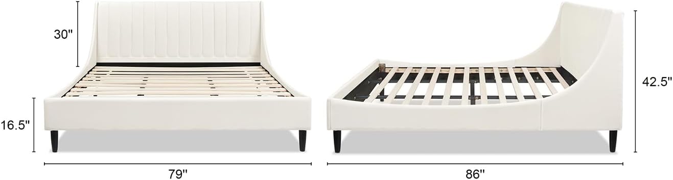 Jennifer Taylor Home Aspen Vertical Tufted Modern Headboard Platform Bed Set