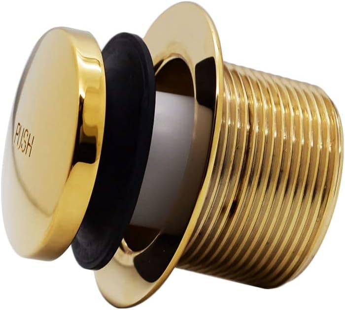 Westbrass 18' Tip-Toe Drain Trim with 2-Hole Overflow Faceplate & Direct Connect Shoe Outlet, Polished Brass, 7931817-DC-01
