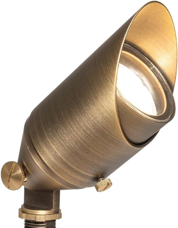 VOLT 12V Cast Brass Top Dog LED Outdoor Spotlight 6-Pack Kit with 150W Low Voltage Transformer for Landscape Lighting of Yard, Lawn, Garden, Patio, Trees & House