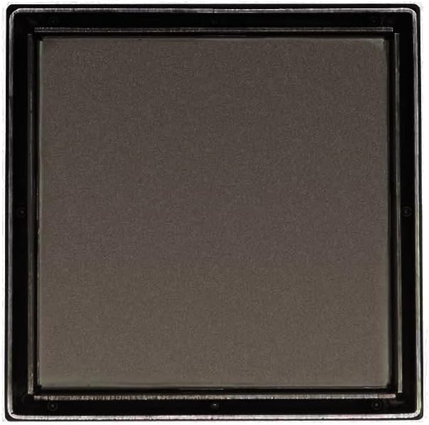 Infinity Drain LTD5-2P ORB 5' x 5' LTD 5 Tile Insert Complete Kit in Oil Rubbed Bronze with PVC Drain Body, 2' Outlet
