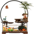 Desk Fountain Tabletop Fountain Fish Tank Flowing Water Ornaments Circulating Water Fountain Landscape Home Living Room Office Desktop Decoration Water Fountain Indoor(B)