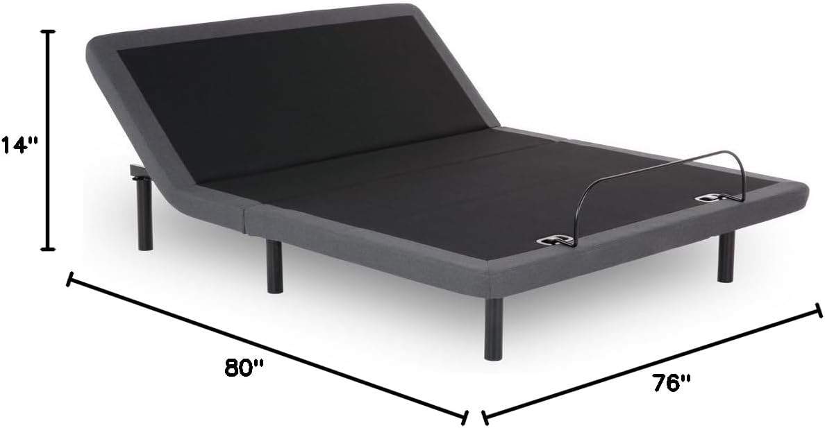 iDealBed 4i Custom Adjustable Bed Base Massage, Zero Gravity, Anti-Snore, Dual USB Charge, Memory Pre-Sets, King