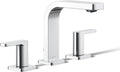 Kohler K-23484-4K-CP Parallel Widespread Bathroom Sink Faucet, 1.0 GPM, Lever Handles, Polished Chrome