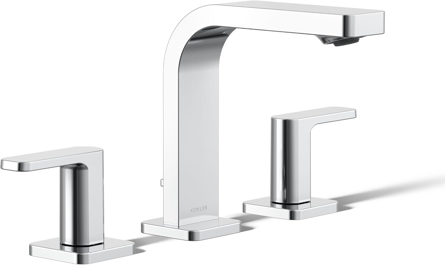 Kohler K-23484-4K-CP Parallel Widespread Bathroom Sink Faucet, 1.0 GPM, Lever Handles, Polished Chrome