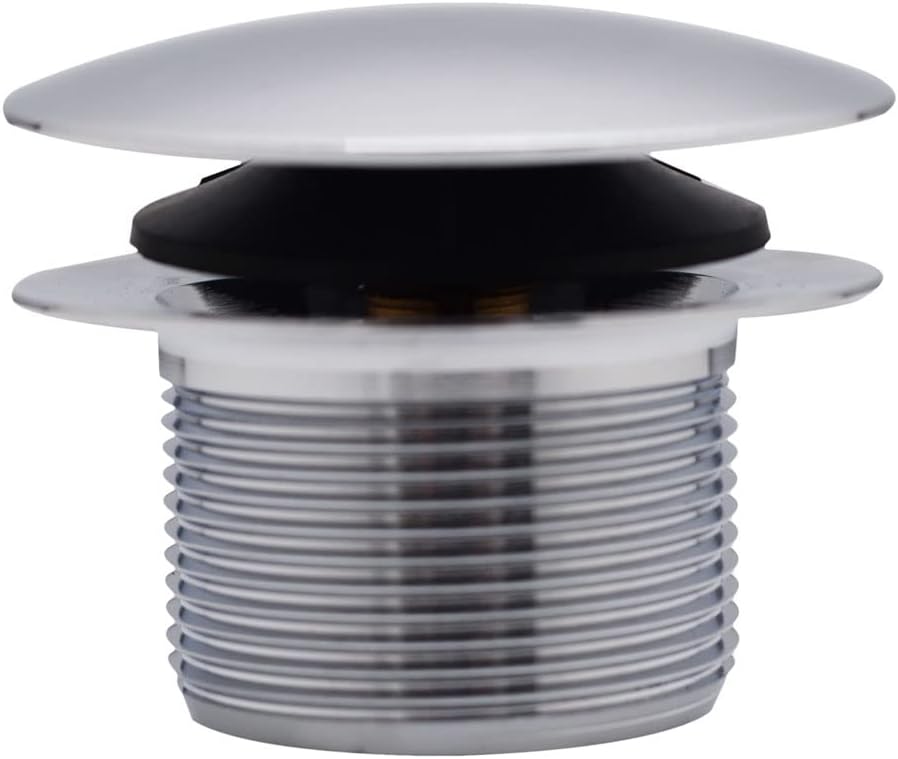 Westbrass D398R-50-26 1-1/2' NPSM Coarse Thread Mushroom Tip-Toe Bathtub Drain Stopper, Polished Chrome (50-Pack)