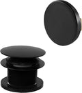 Westbrass D398RK-50-62 1-1/2' NPSM Coarse Thread Mushroom Tip-Toe Bathtub Drain Stopper with Illusionary Overflow Faceplate, Matte Black (50-Pack)