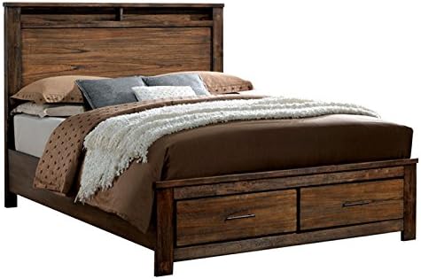 24/7 Shop at Home Traditional Oak Finish King Size 6-Piece Bedroom Set