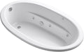 KOHLER K-1164-S1-96 Sunward ExoCrylic Drop-In Whirlpool with End Drain, Biscuit, 72 x 42-Inch