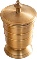 Bathroom Accessories Set Countertop 5 Pcs, Toothbrush Holder & Cup, Soap Dispenser,Soap Dish, Storage Can, Antique Bronze,Multi Function Can