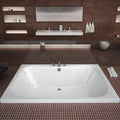 4060N Dominica 60' x 23' Rectangular Bathtub Drain Location: Left, Finish: White, Trim Finish: White
