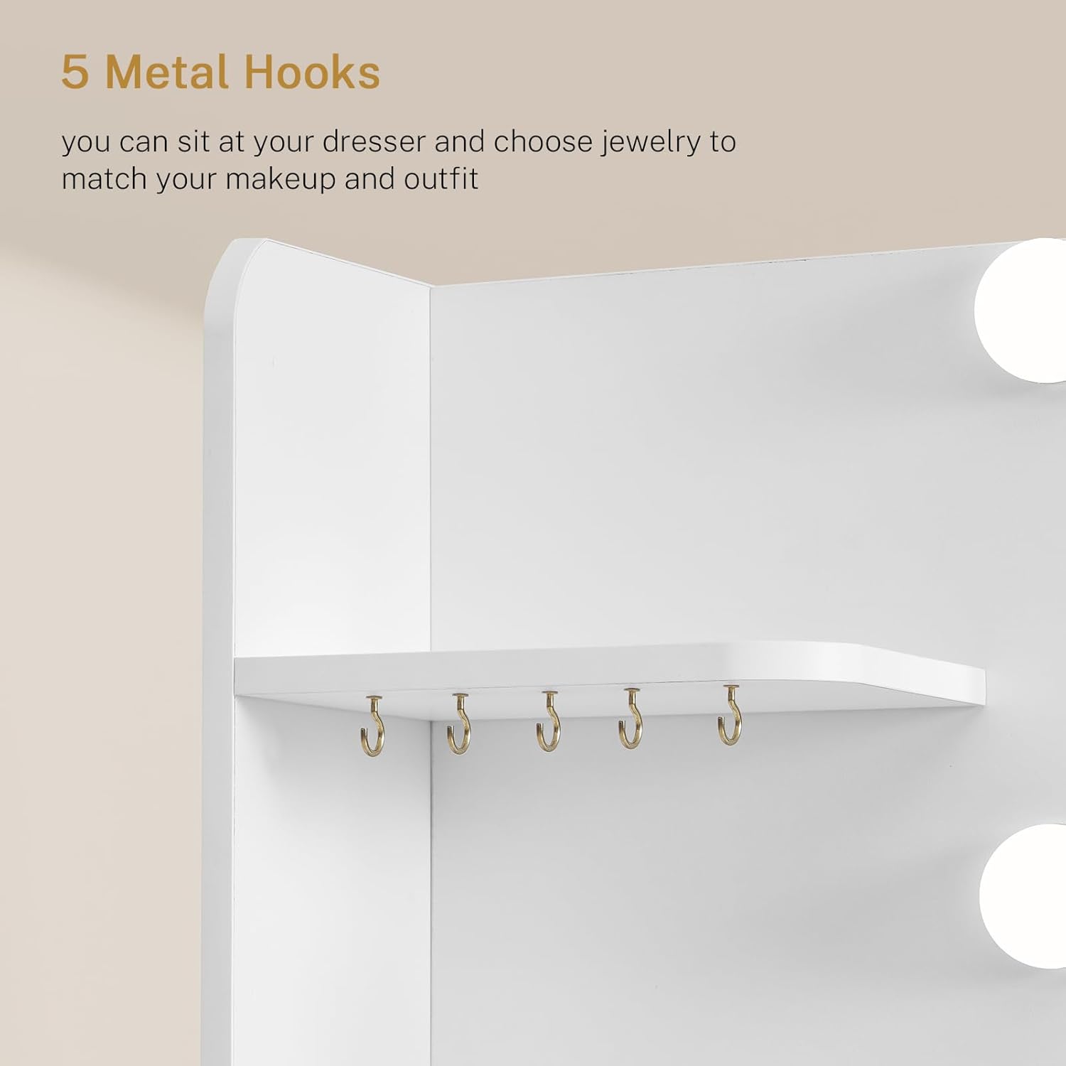 Quimoo Large Vanity Desk with Mirror and Lights, Makeup Vanity with 11 Drawers & 6 Open Shelves, 3 Color Modes & Adjustable Brightness, White Vanity for Girls
