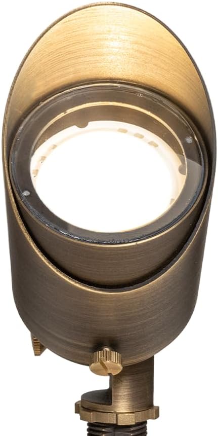 VOLT 12V Cast Brass Top Dog LED Outdoor Spotlight 6-Pack Kit with 150W Low Voltage Transformer for Landscape Lighting of Yard, Lawn, Garden, Patio, Trees & House