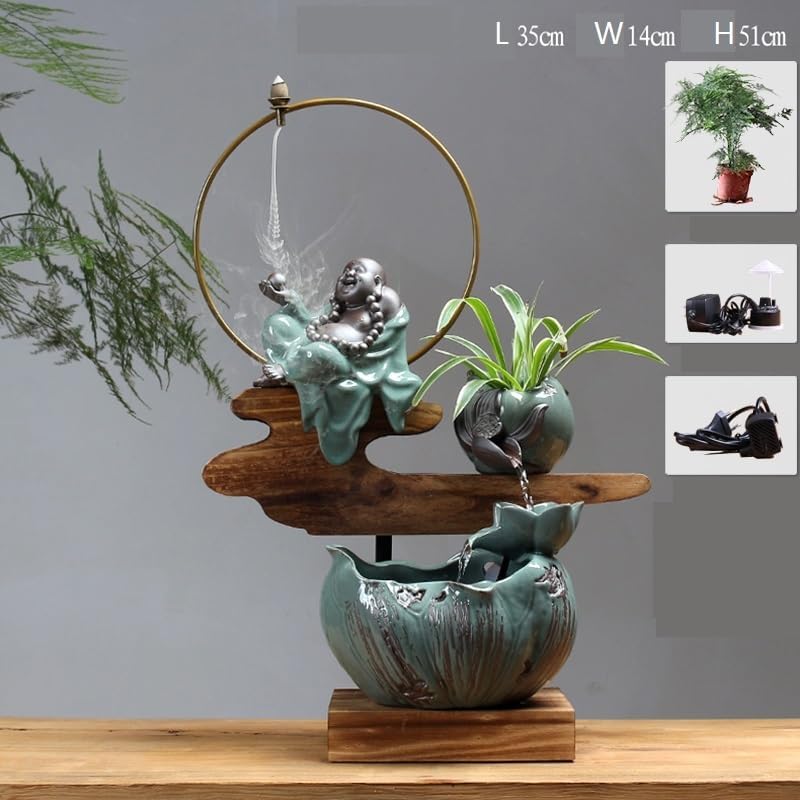 Tabletop Fountains Creative Water Ornaments Desktop Fountain Humidifier Living Room Porch TV Cabinet Desktop Fountain Indoor Tabletop Water Fountain