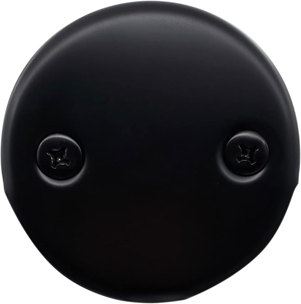 Westbrass D4931-4-62 1-1/2' x 12' Bath Waste & Overflow Assembly with Tip-Toe Drain Plug and 2-Hole Faceplate - Sch. 40 ABS Pipe, Matte Black (4-Pack)