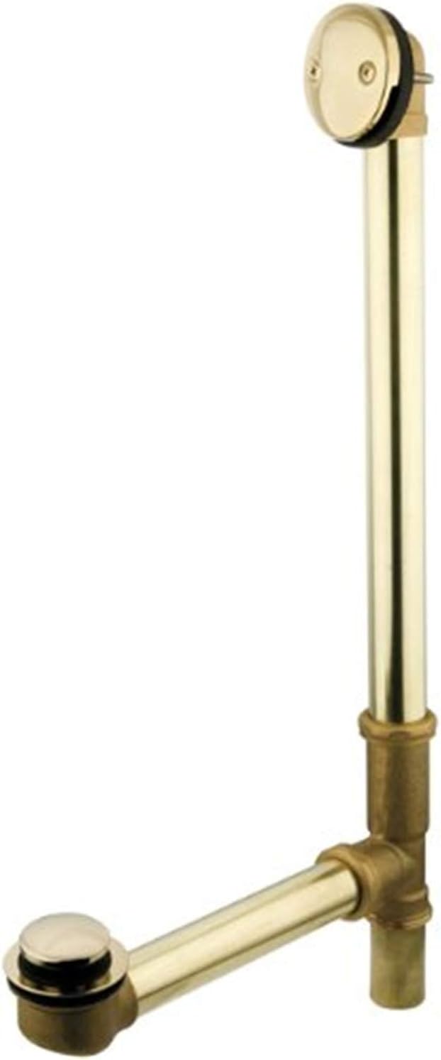 Kingston Brass DTT2202 Tip-Toe Bath Tub Drain and Overflow, Polished Brass
