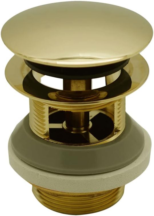 Westbrass D98LTBPA-01 Integrated Overflow Drain 1-1/2 in. NPSM Coarse Thread Tip-Toe Mechanism with PVC Adapter, Polished Brass