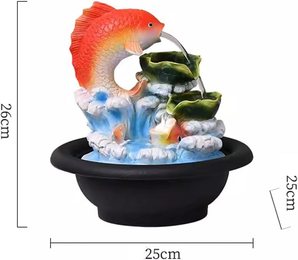 Tabletop Fountain Flowing Water Decoration Fountain Chinese Style Rockery Home Decoration Gift Office Opening Desktop Decoration Desktop Fountain (Color : 02)