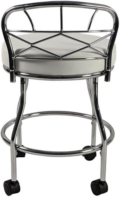 Carolina Classic Diana X-Back Vanity Bench with Casters in Chrome