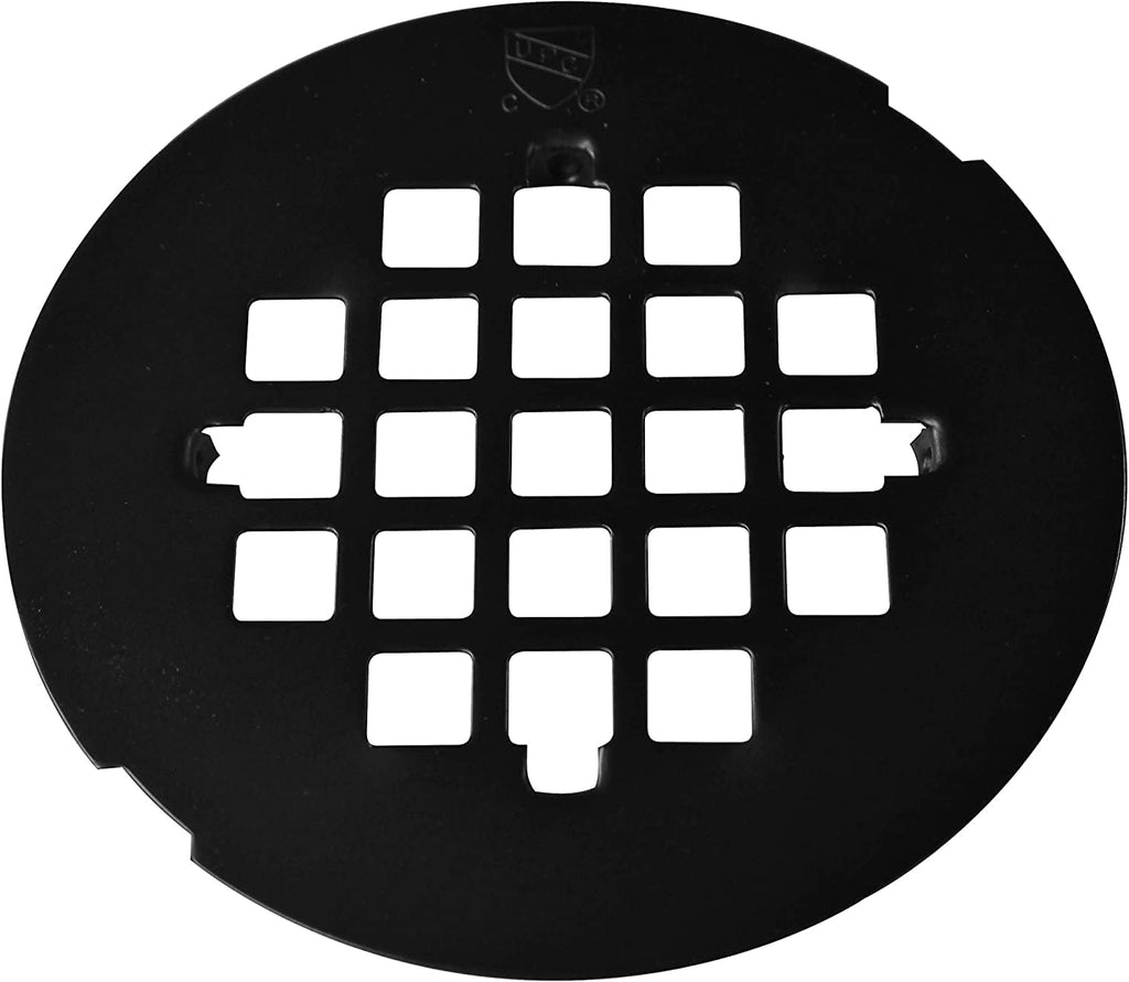 Westbrass D206B-20-62 2' No-Caulk Brass Compression Shower Drain with 4-1/4' Round Grid Cover, 20-Pack, Matte Black, 20 Count