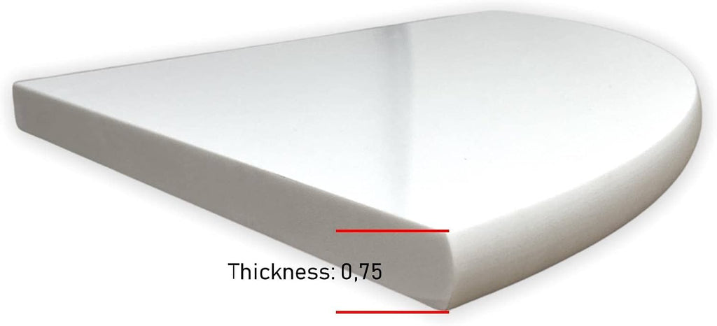 Tenedos Premium Quality Pure White Engineered Marble Bathroom Shower Corner Shelf Polished 9x9 inch - Maintenance Free, Stain Resistant (5)