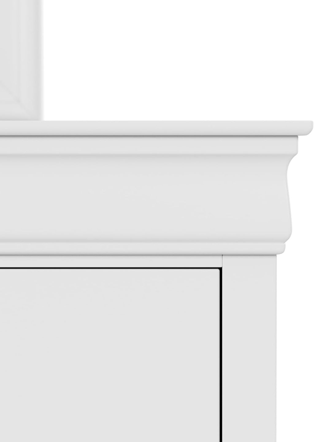 Furniture of America Arabella Traditional Solid Wood 5 Piece Bedroom Set with King Bed Frame, Nightstands, Dresser with Mirror, Storage and Organization, Bedframe Box Spring Needed, White