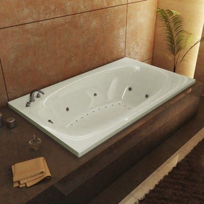 St. Kitts 36 x 66 x 23' Rectangular Air and Whirlpool Jetted Bathtub Color/Trim / Tile Flange / Front Skirt / Drain: Bone / Polished Brass / No / No / Right